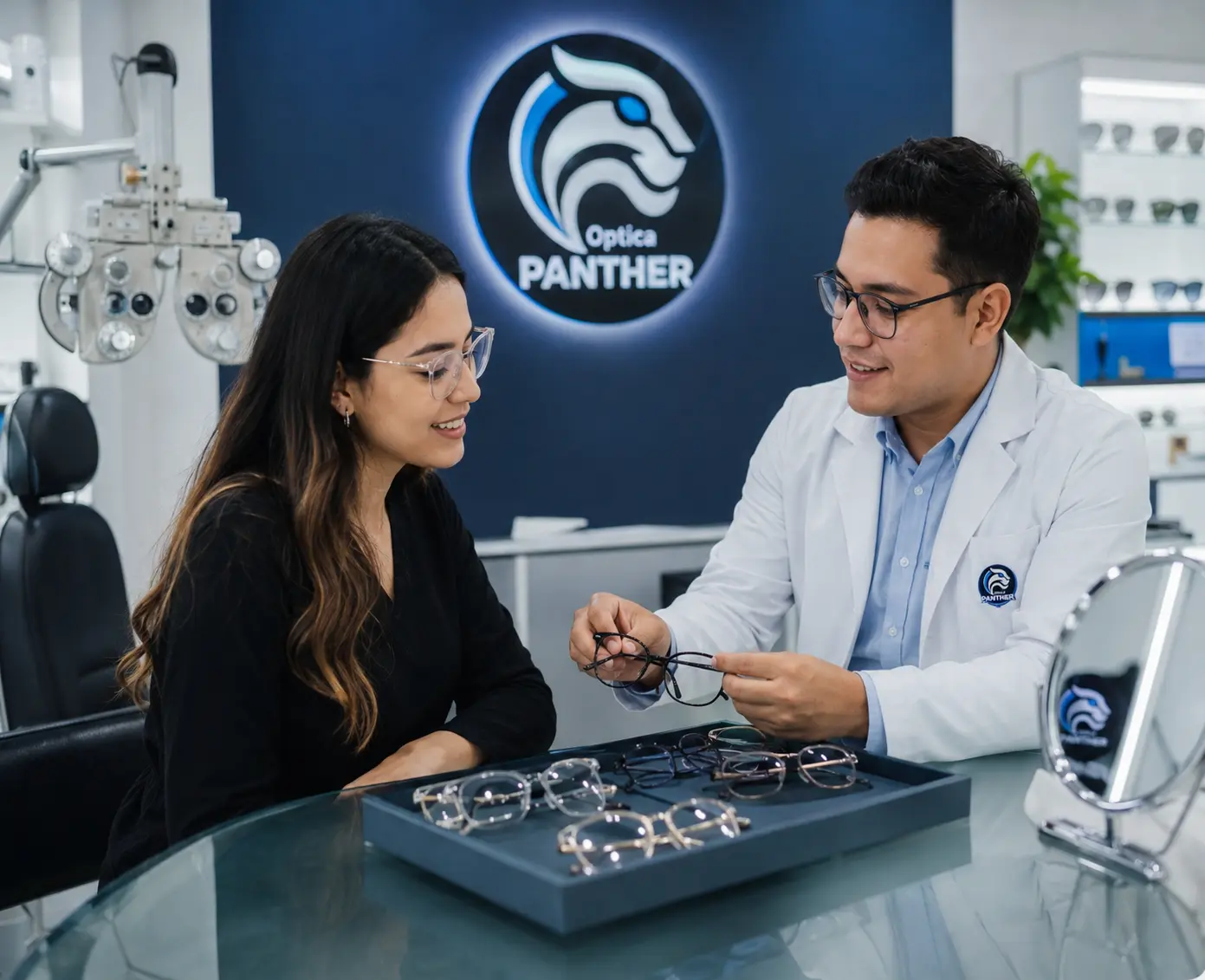 Estilo con armazones modernos — Óptica Panther Tezoyuca
